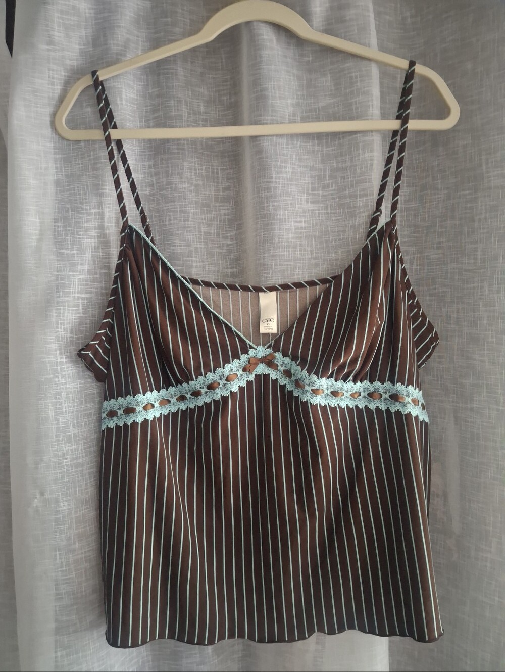 Cato vintage Y2K-style vertical pinstripe camisole Size Xl